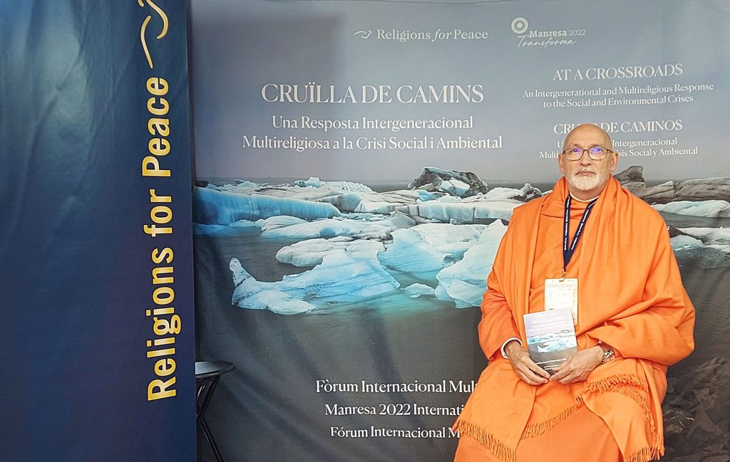 Pujya Swami Rameshwarananda Giri Maharaj, participa en el FORO INTERNACIONAL MULTIRRELIGIOSO MANRESA 2022